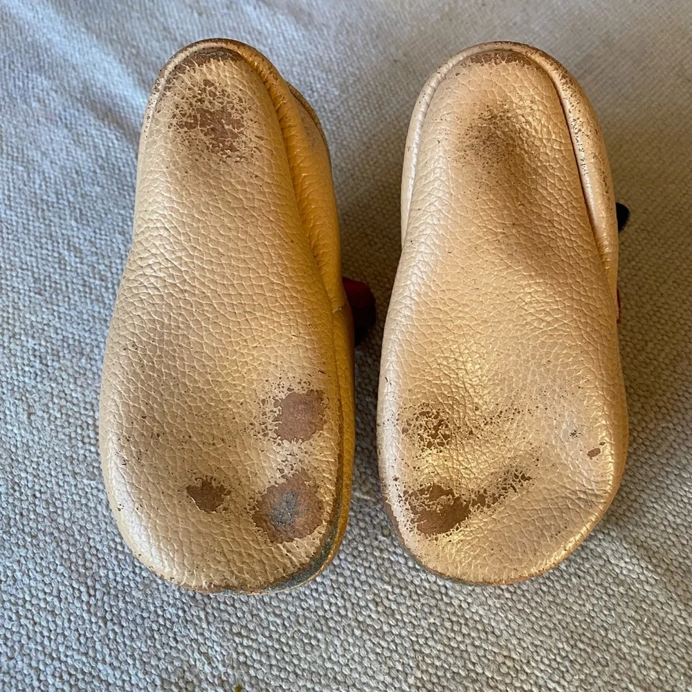 Vintage Leather Reindeer Shoes Holiday Season Great Condition!